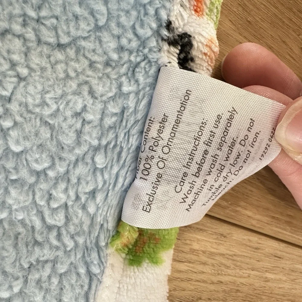 Le Bebe Favorite Baby Lovey‎ Blanket Blue Zebra Giraffe Jungle Zoo Animal